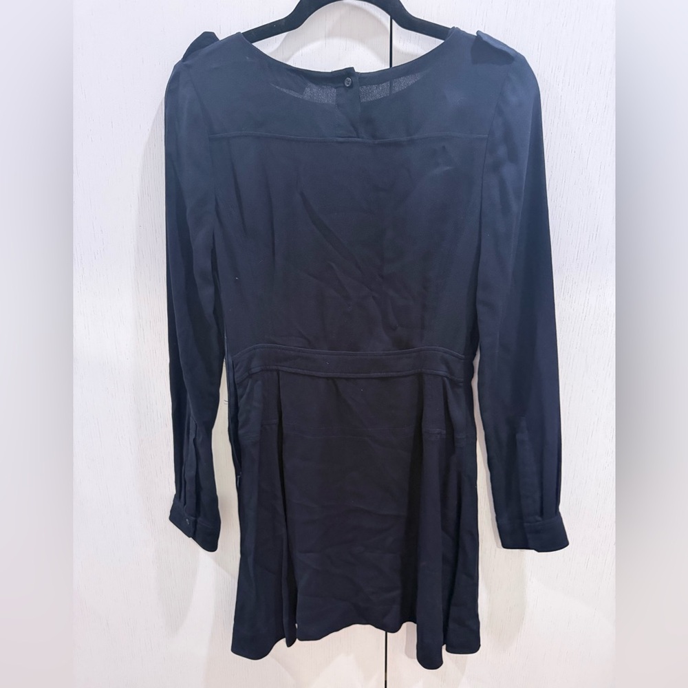 ALC Classic Navy Long-Sleeve Babydoll Dress